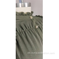 Ladies gewebtes Polyester-Langarmshirt